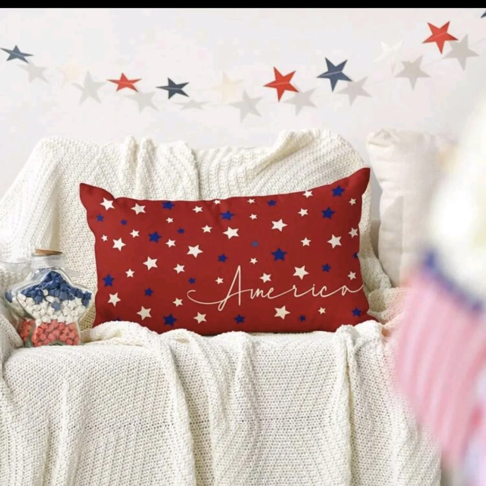 Pillowcase Patriotic Red Star